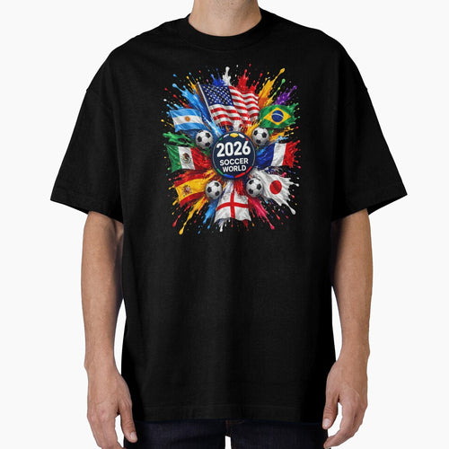 2026 Soccer World Championship Global Flags Paint Splash Sports Fan Graphic by ObukiLantara