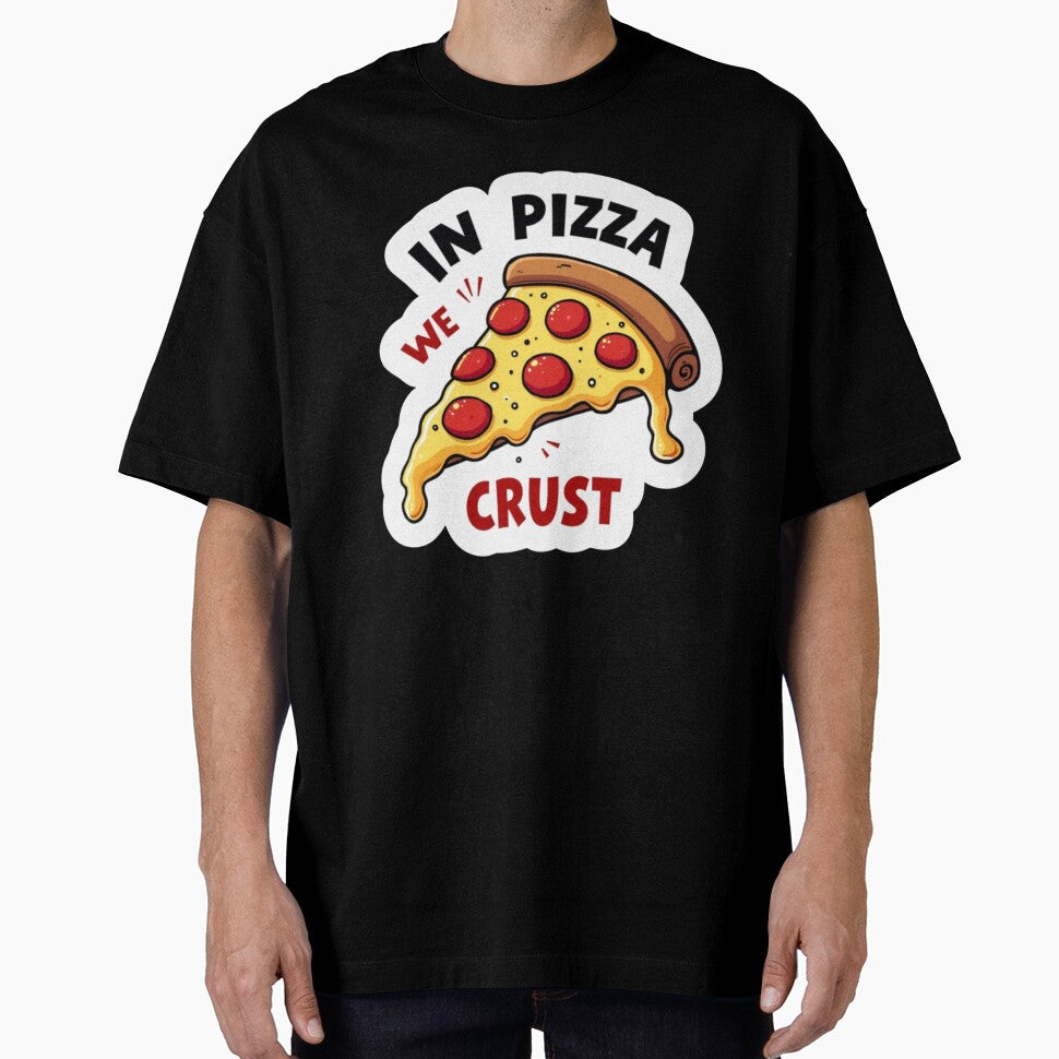 In Pizza We Crust - Funny Pepperoni Pizza Sticker Design by PriyaMagic