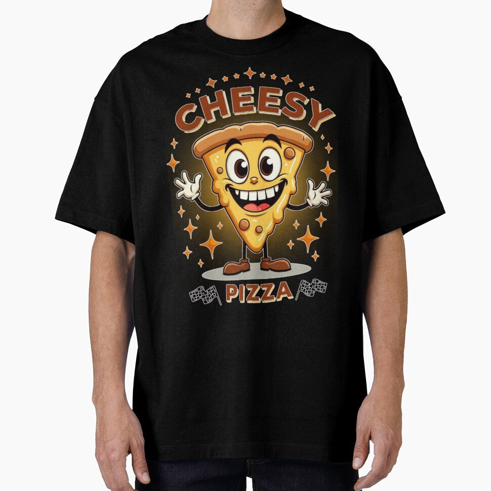 Cheesy Pizza Friend - Cute Foodie Design - Sparkly Pizza Lover Gift by PriyaMagic