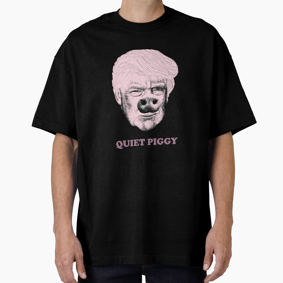 Quiet Piggy – Political Satire Pop Art by Flower Magic