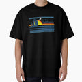 California beach Retro 70s 80s 90s Sailing Boat Sunset Surf by qrduubp320