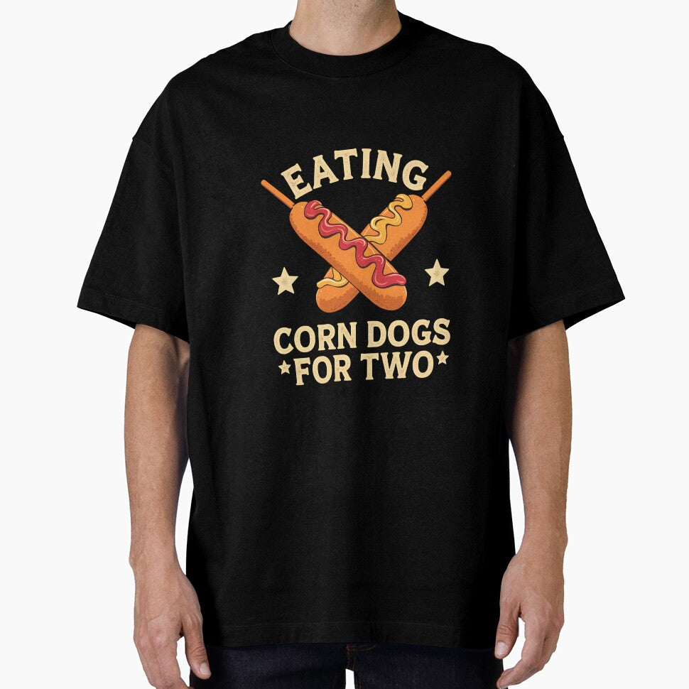 Eating Corn Dogs For Two Street Food Corndog Lover Corndog by IhanVaanMaArt