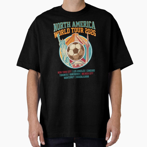 2026 World Tour Soccer T-Shirt - North America Stadium Series - Vintage Streetwear Tee USA Canada Mexico by Lukzol