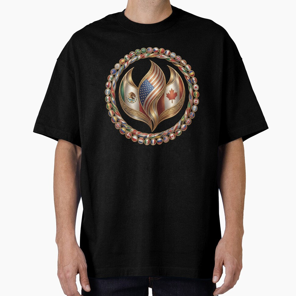 Global Unity Flame – International Flags Emblem Design by La-Designita