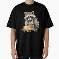 Racoon and cheese grater, funny art, cheese by Eamornia