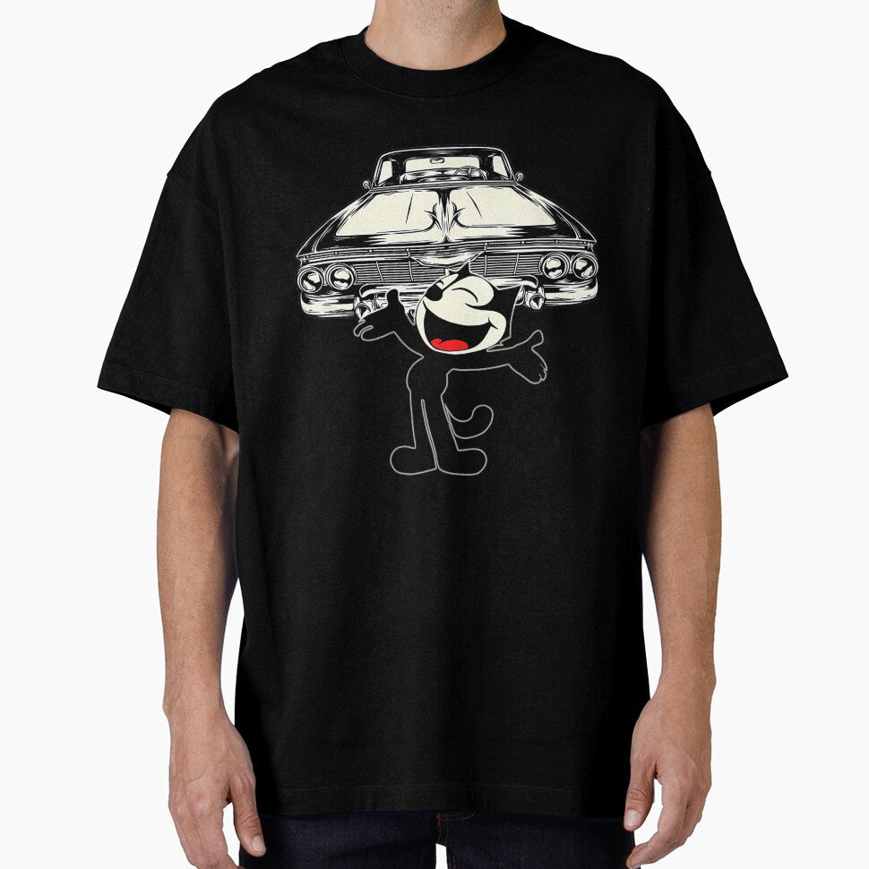 Felix Cat Cartoon Giant Lowrider Car Club Design Mashup by yalazaleshier