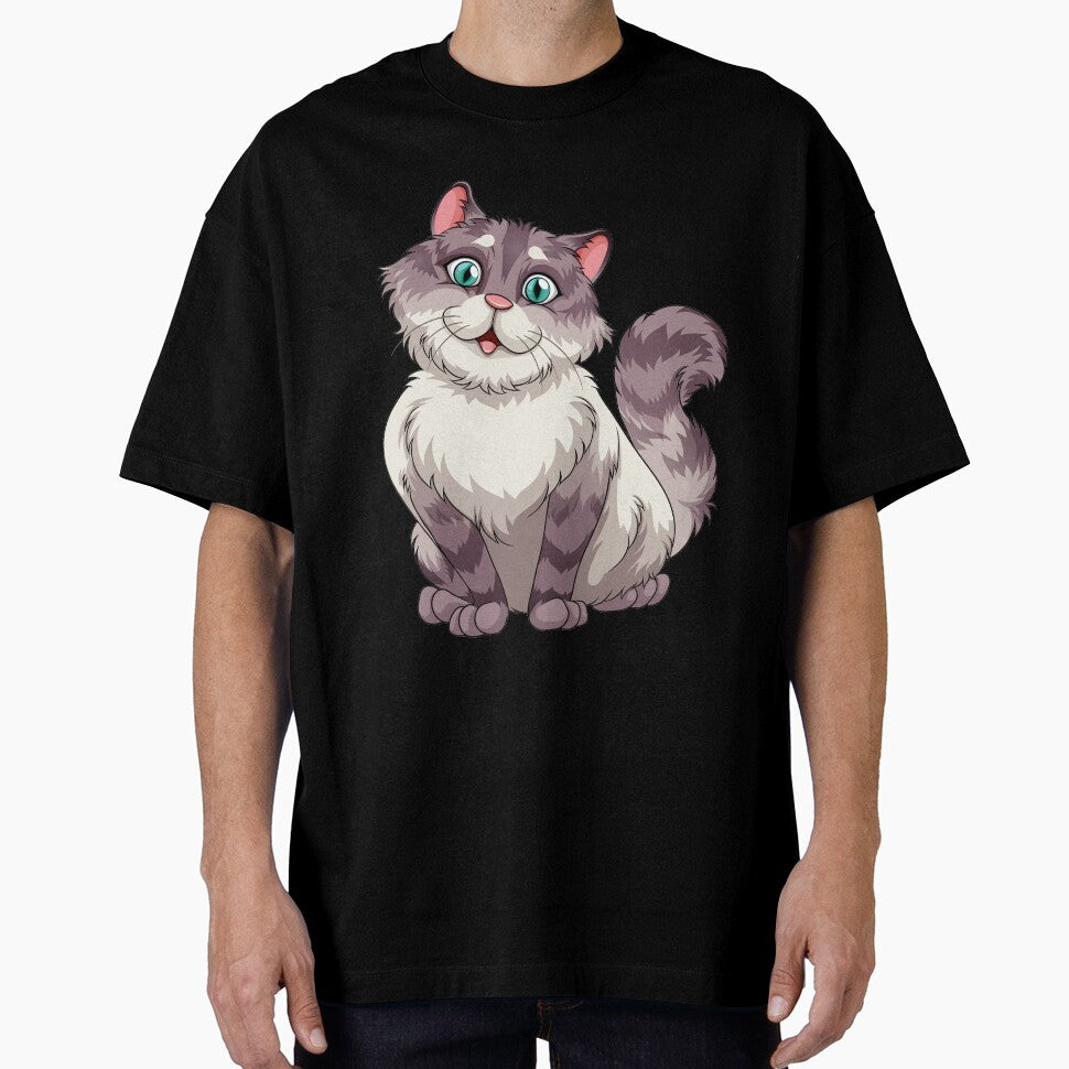 Funny Cat Pattern, Cute Cat Sweatshirt, by Ristinga