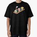 Kawaii Sushi Roll Locomotive Train on Bamboo Mat by Mochii-studio