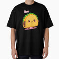 Kawaii Taco with Lettuce & Cheese – Cute Smiling Snack by 001Haiba