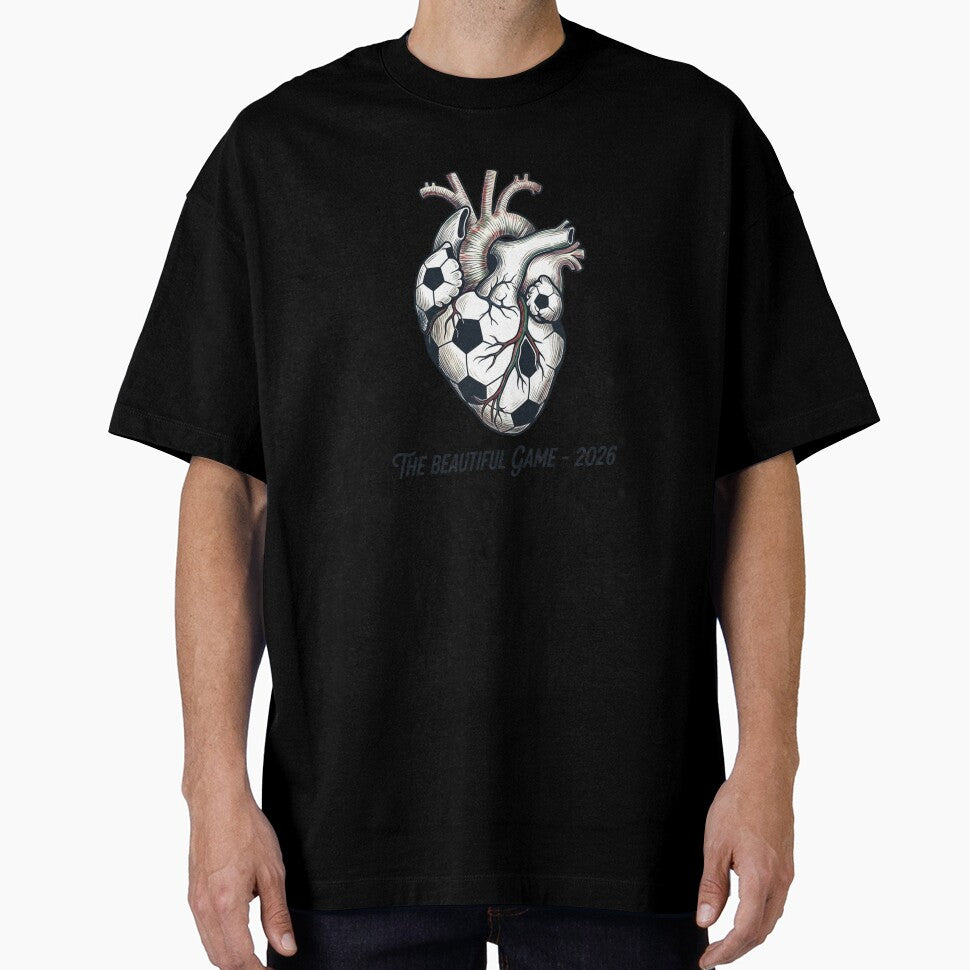 Anatomical Soccer Heart Shirt, The Beautiful Game 2026 Tee, Soccer Lover Gift, Football Passion Graphic, Artistic Sports T-shirt by Zion by Carvalho