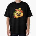 Cute Taco with Sombrero and Mustache - Fun Mexican Food by Akioos