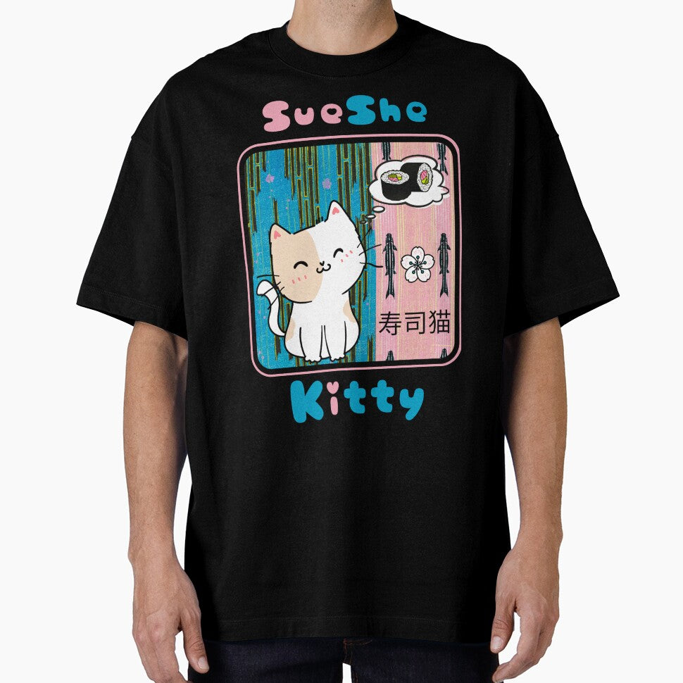 SueShe Kitty Kawaii Spirit Animal Art Sushi Kitty Cute Kawaii Animal Fashion by thearrowbyday2