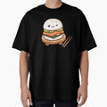 Cute Kawaii Sushi Burger with Salmon Avocado and Rice Buns by Mochii-studio