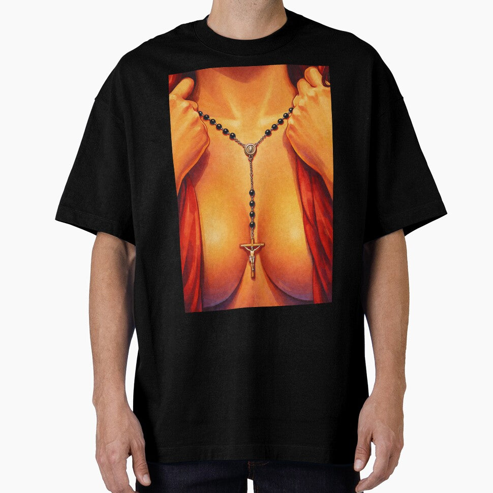 Vintage Comic Style Rosary Necklace Graphic Art by CosmicControl