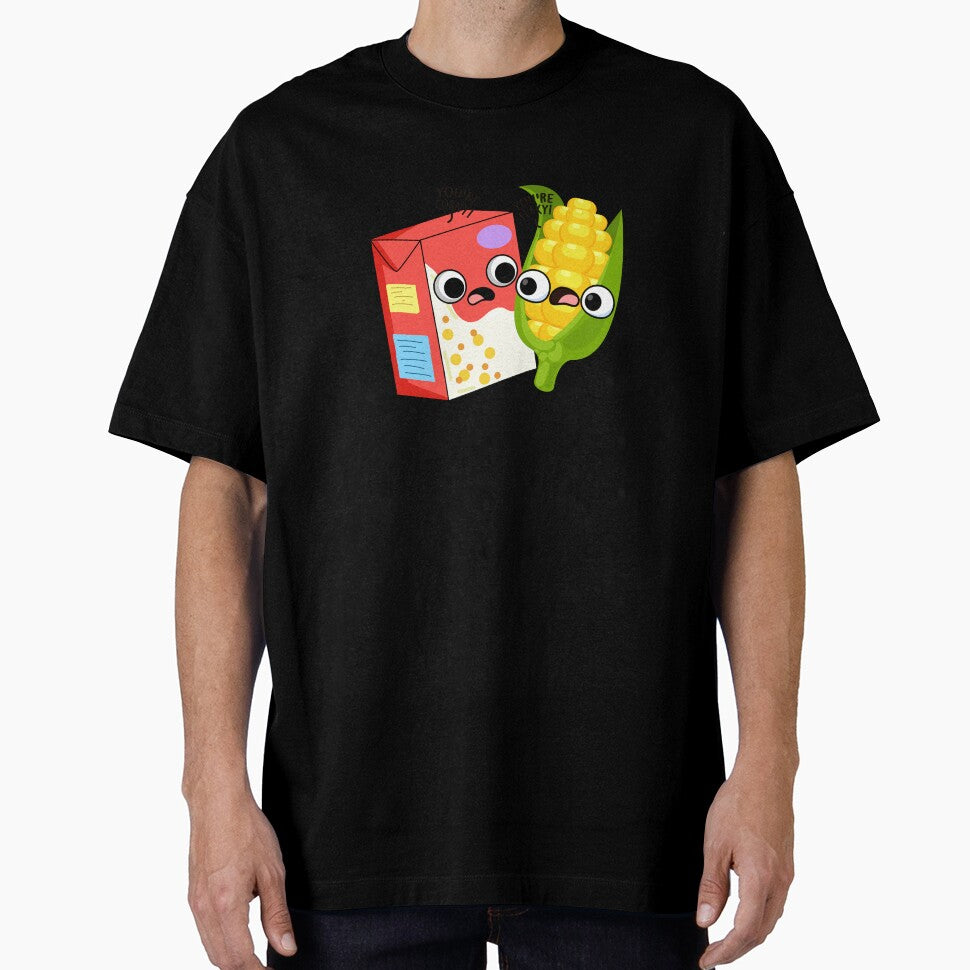 Corn-flict Cute Cornflake Corn Pun by punnybone