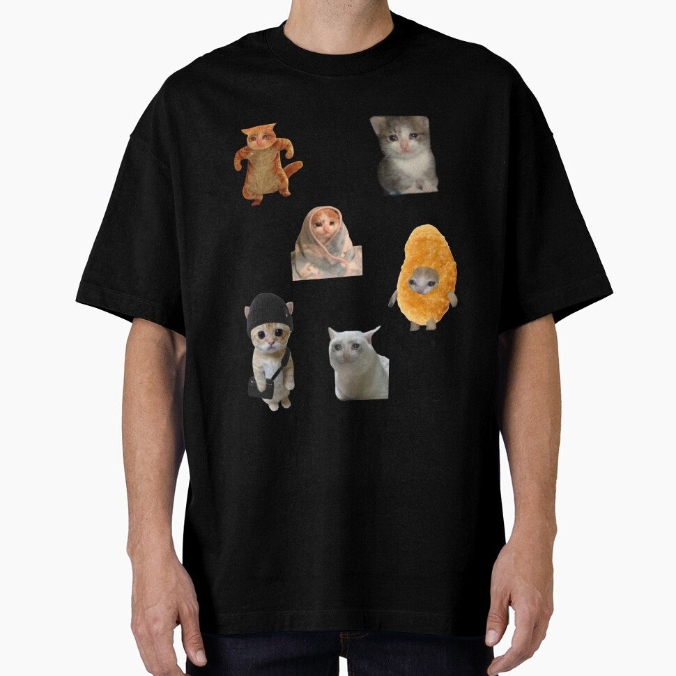 Crying Cat Pack, Pack of 6 Meme Crying Cat , for cat lovers, meme lovers by Stevenobinsun