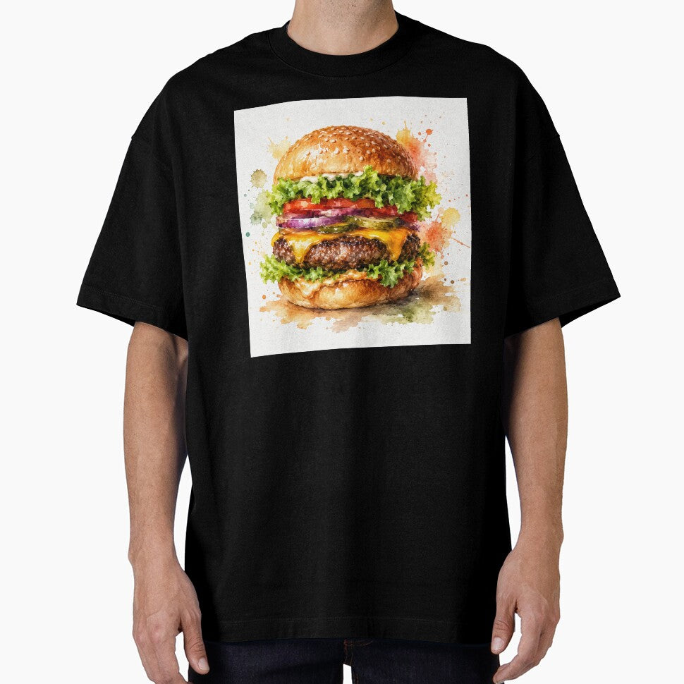Gourmet Watercolor Burger Art by konkapo00