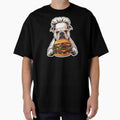 Grumpy Bulldog Chef Burger Funny Food Art Print by Sky-bully
