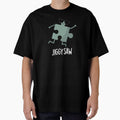 Jiggy Saw Funny Dancing Jigsaw Puzzle Pun (Dark BG) by punnybone