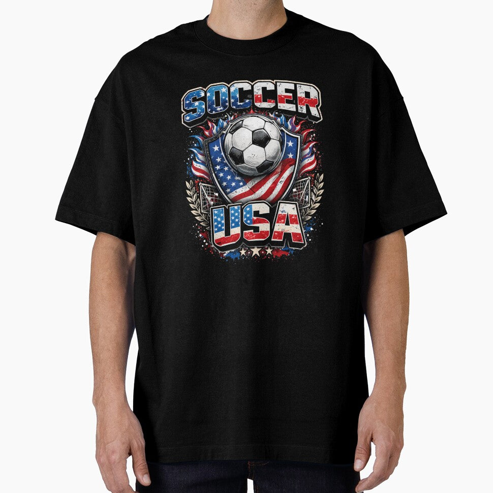 Soccer USA – Patriotic Football Shield Design by MWSailingClub