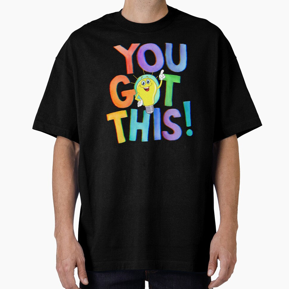 "You Got This" inspirational, motivational, encouraging, bright colors, light bulb moment by karinasalwaszka