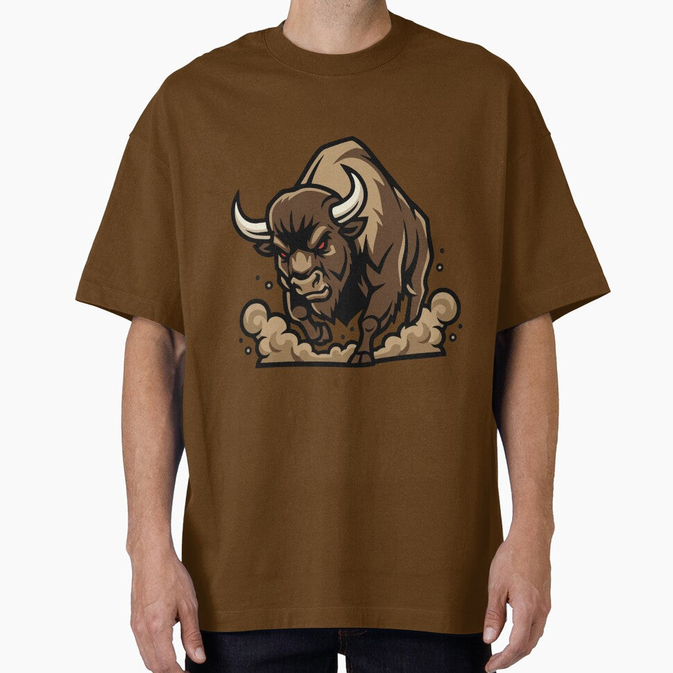 Wild Bison Charge Mascot Buffalo Spirit by PixelStudioBe