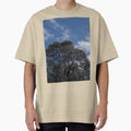 black and white trees with blue sky by BigAndRed