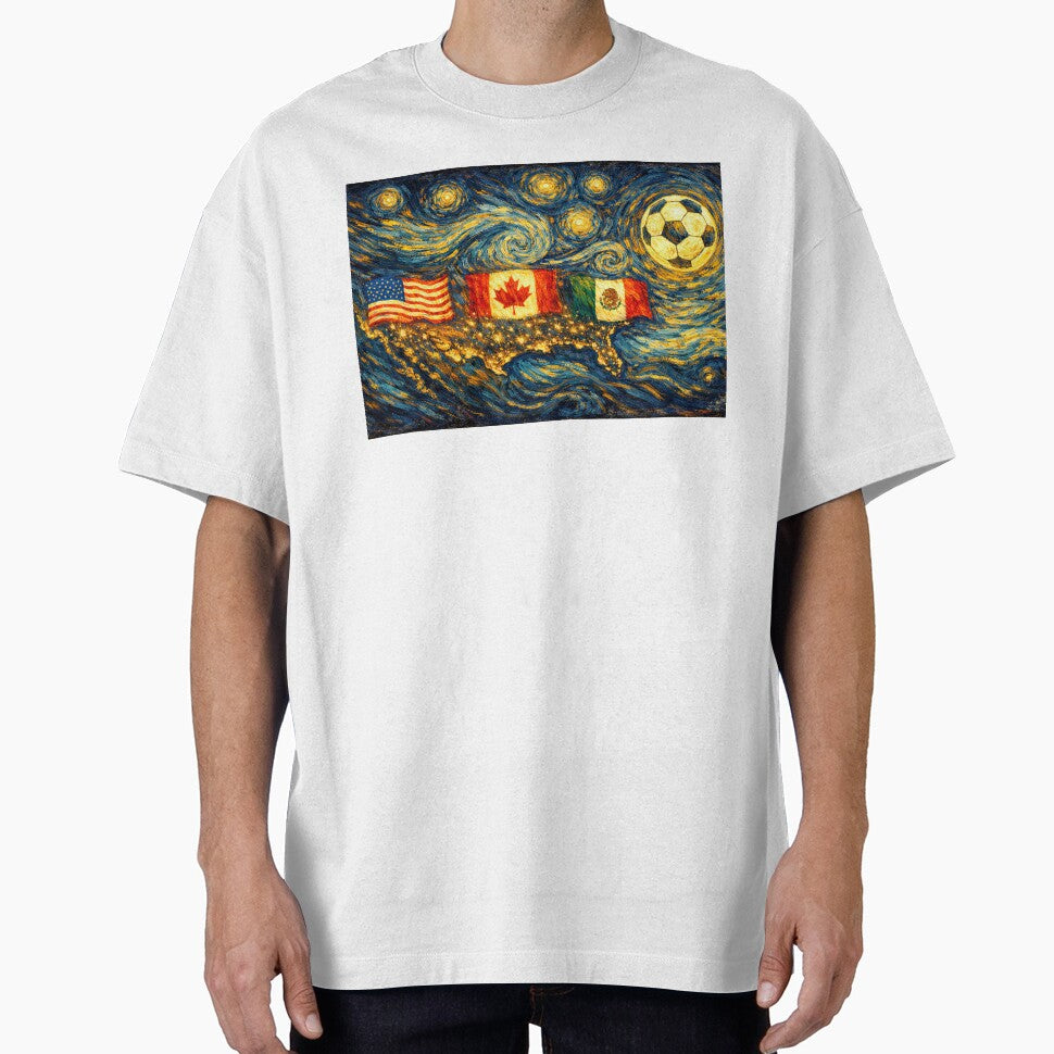 North America Soccer Starry Night Dreamy and Swirls Inspired from Van Gogh by BrickByDream