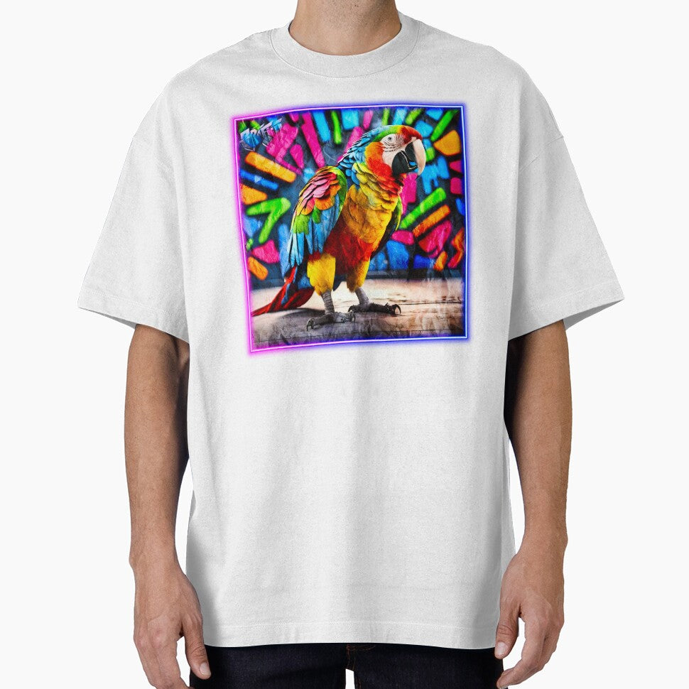Graffiti style parrot by Drone-tees