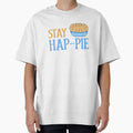 Stay Happy Cute Apple Pie Pun by Sartoris Art