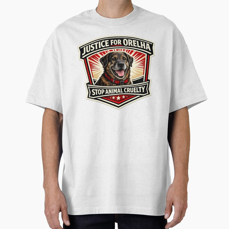 Justice for Orelha Stop Animal Cruelty Dog Badge by rocknrollstyles