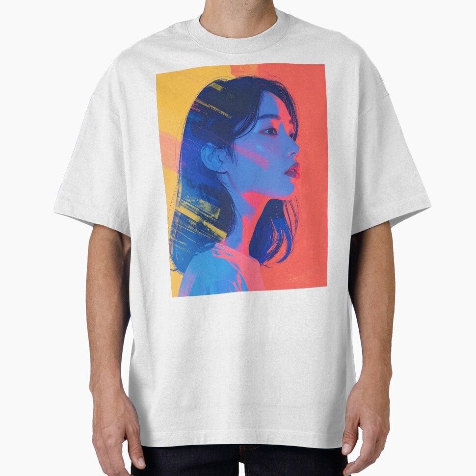 Vibrant Pop Art Woman Side Profile by BetweenForms