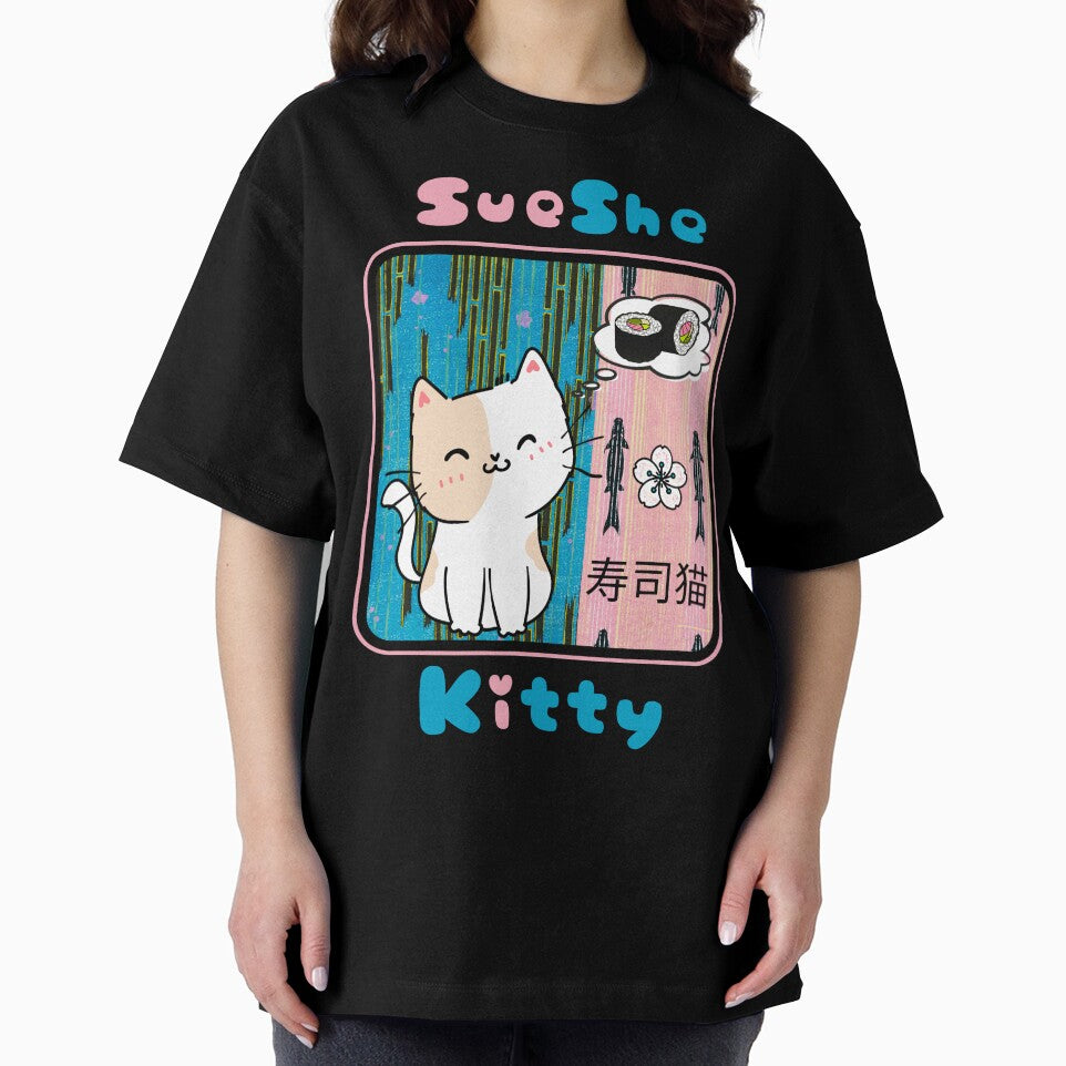 SueShe Kitty Kawaii Spirit Animal Art Sushi Kitty Cute Kawaii Animal Fashion by thearrowbyday2