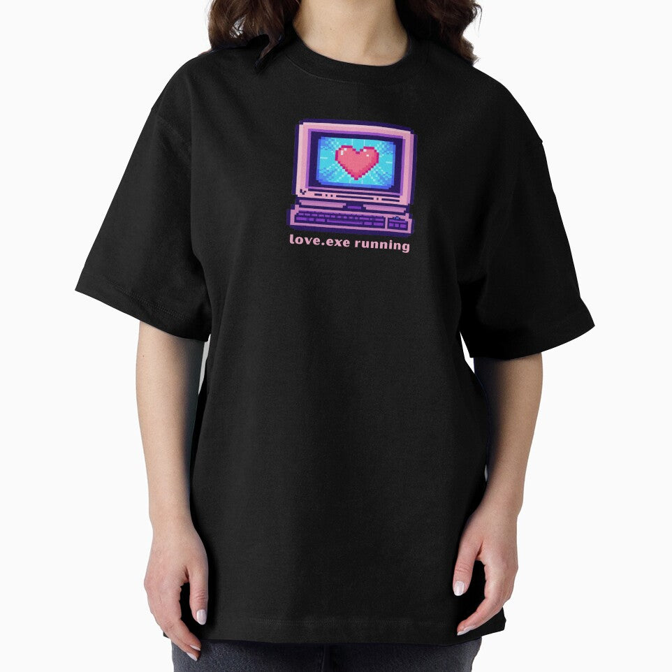 Love.exe Running - Cute Pun | TeeHee Puns Funny Design by TeeHee Puns