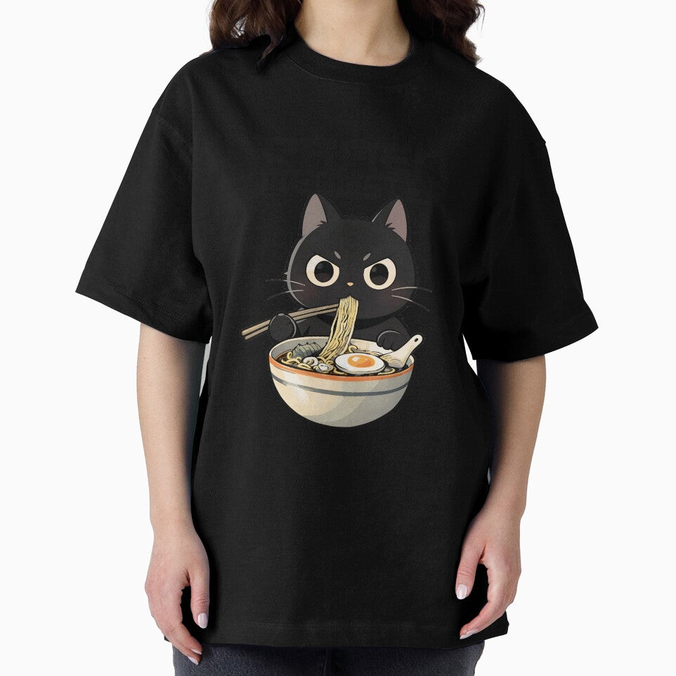 Ramen Cat Noodle Lover Cute Illustration by ArtsB