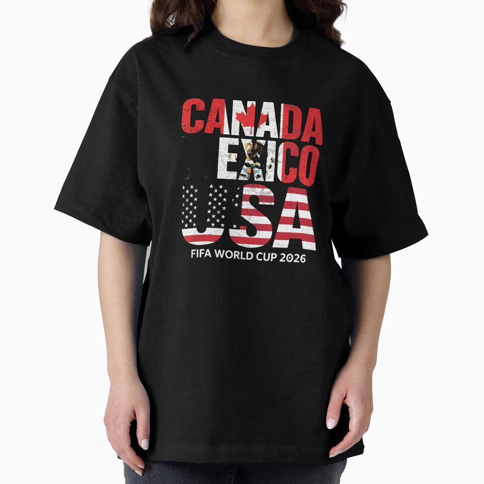 United 2026 World Cup - Canada, Mexico, USA Flags T-Shirt_83138002 by gidget-gadget