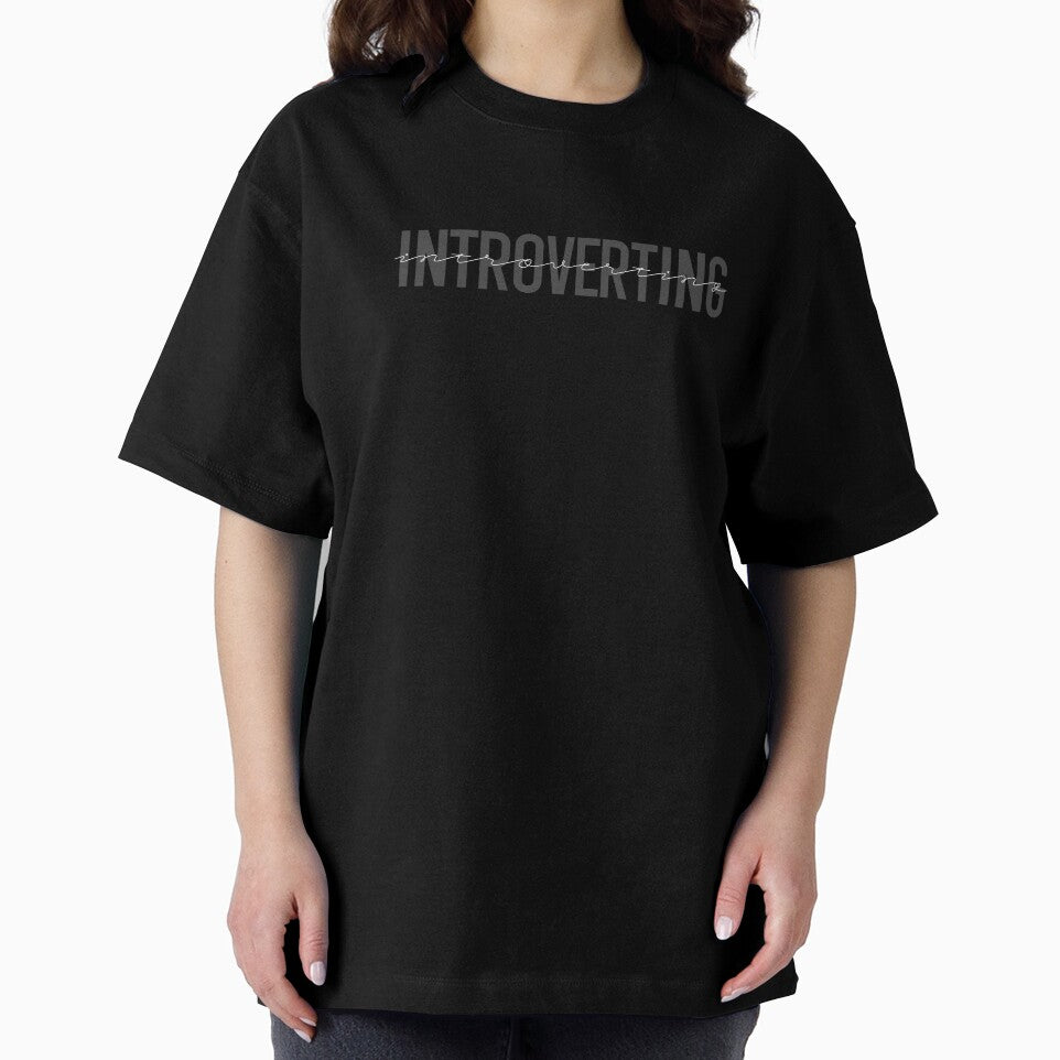 Minimal Typography tshirt for Introverts by Threadnovax