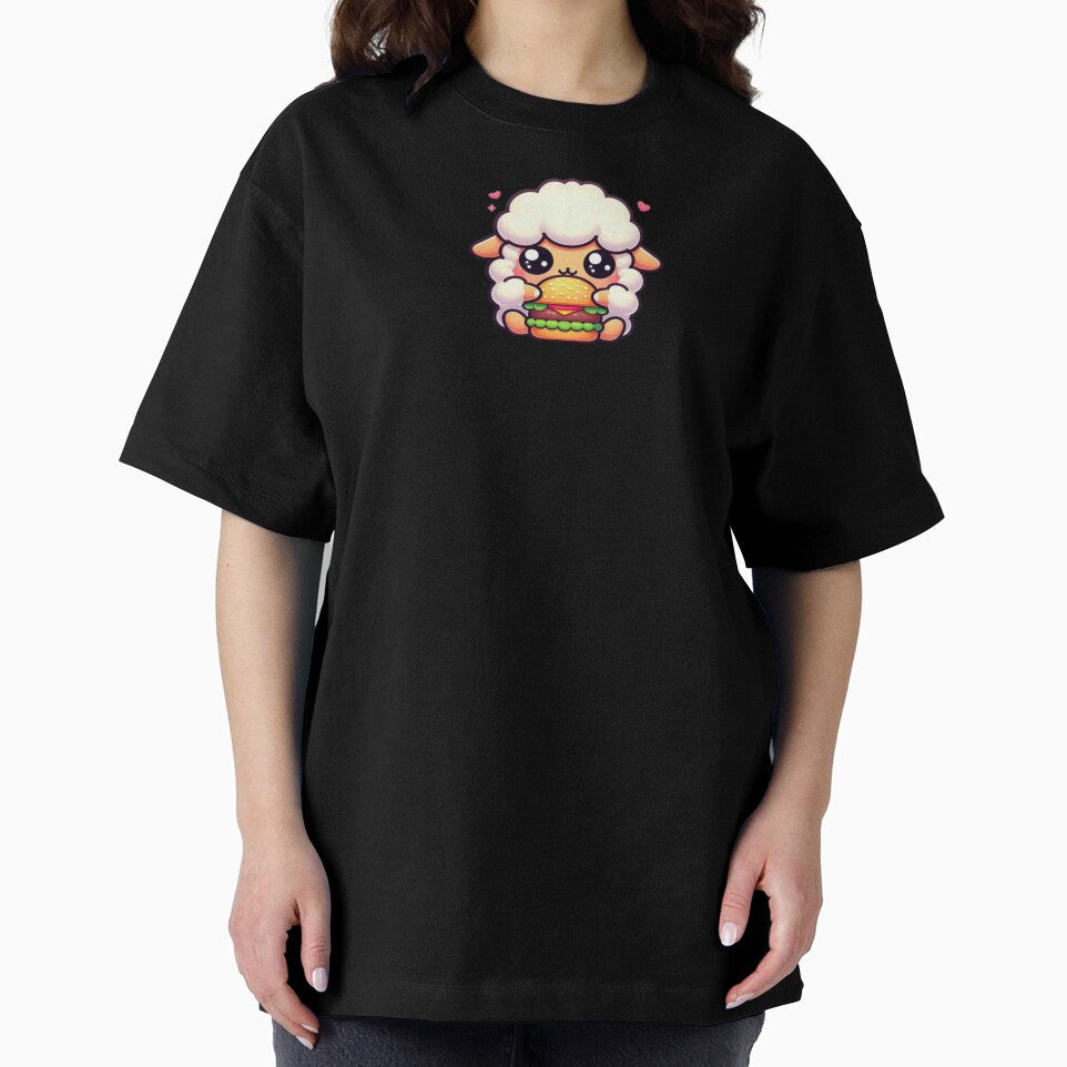 sheep eating burger by Eternalski