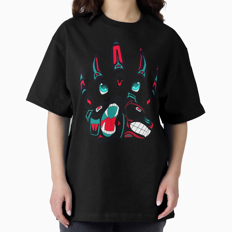 Tlingit Wolf and bear claw (Black) by RobsArtwork