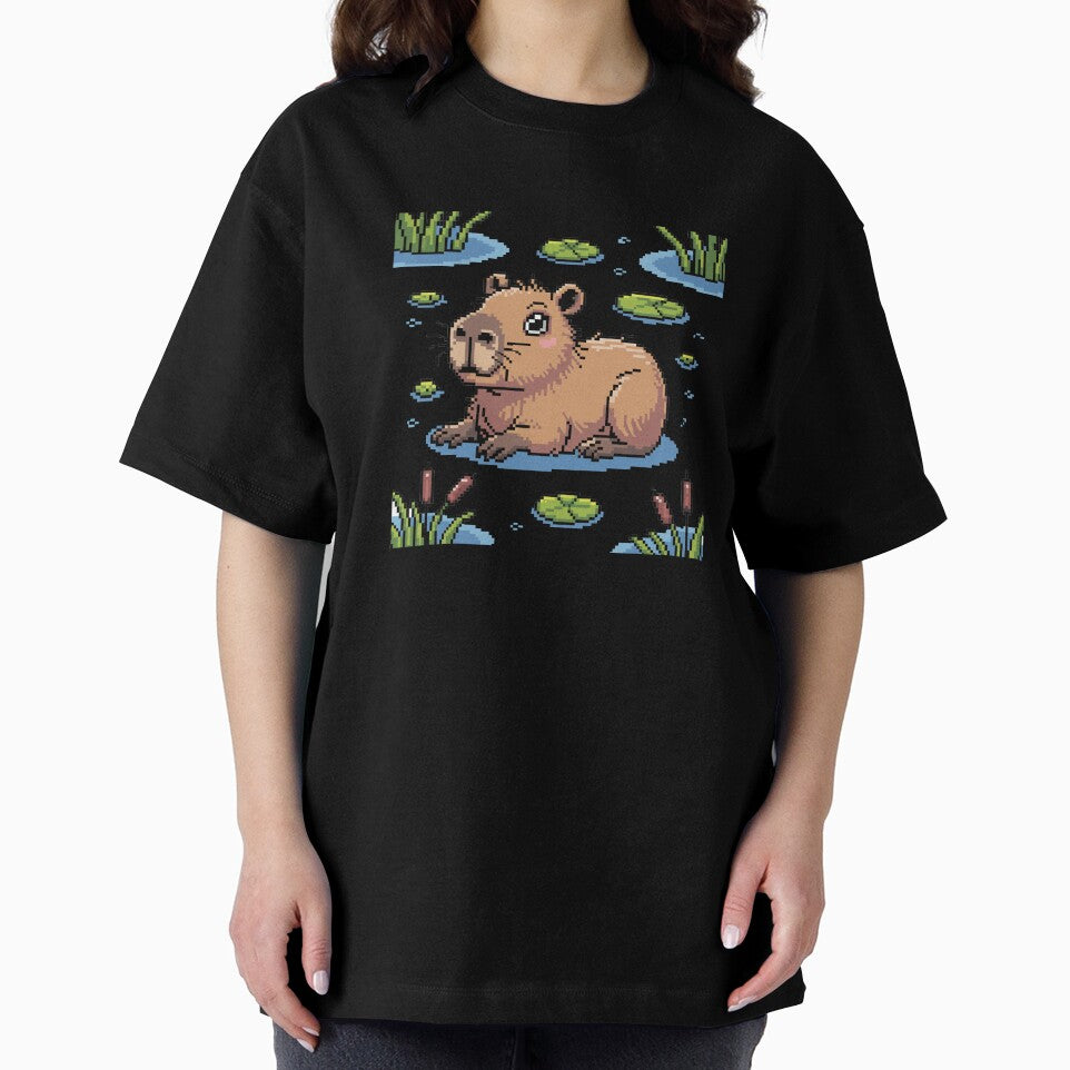 Cute Pixel Art Capybara - Funny Pixel Animal Pattern by MonkiFlipp