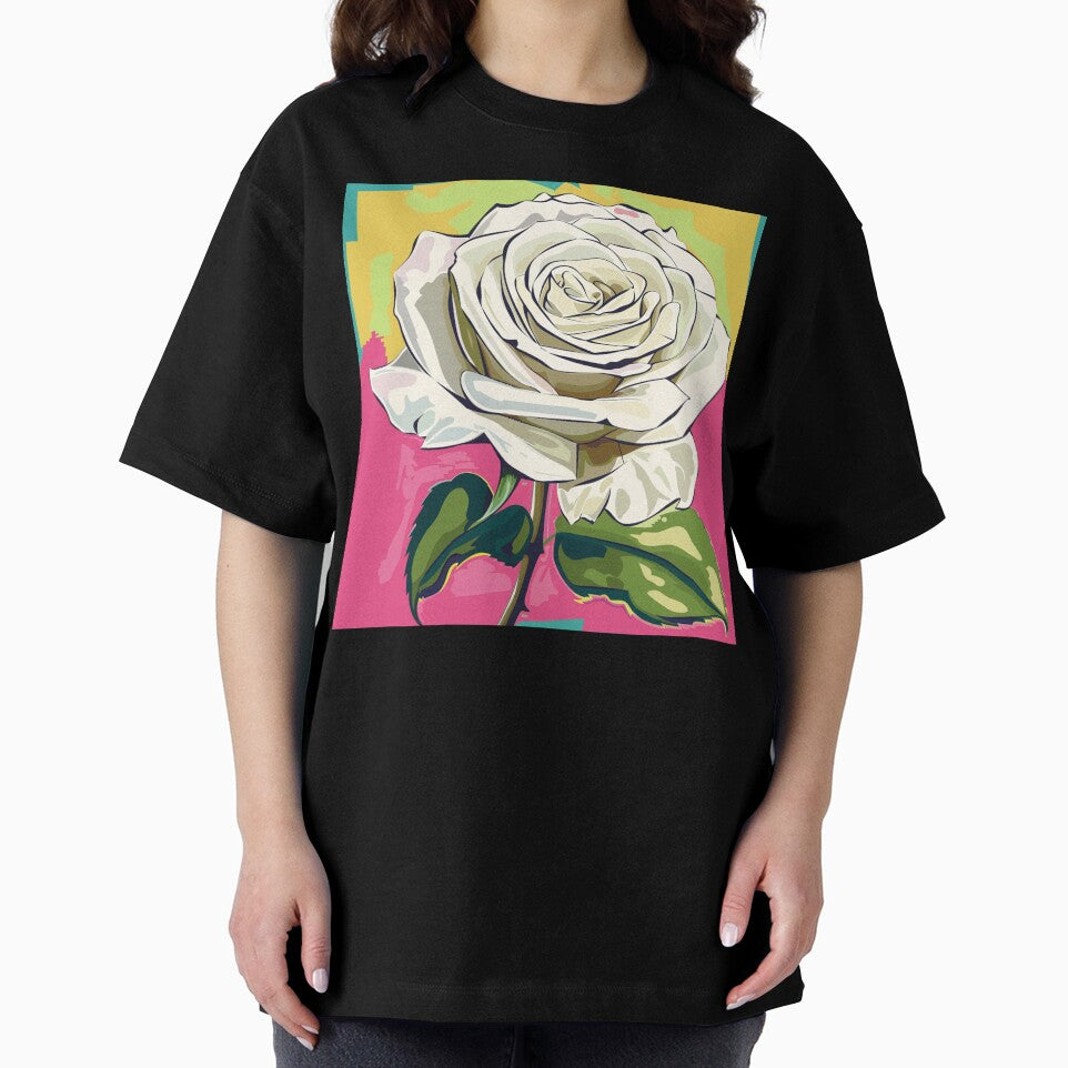 White Rose Pop Art 2 by AstroRisq