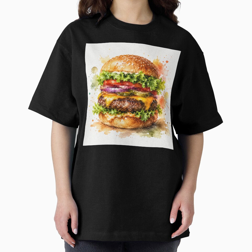 Gourmet Watercolor Burger Art by konkapo00