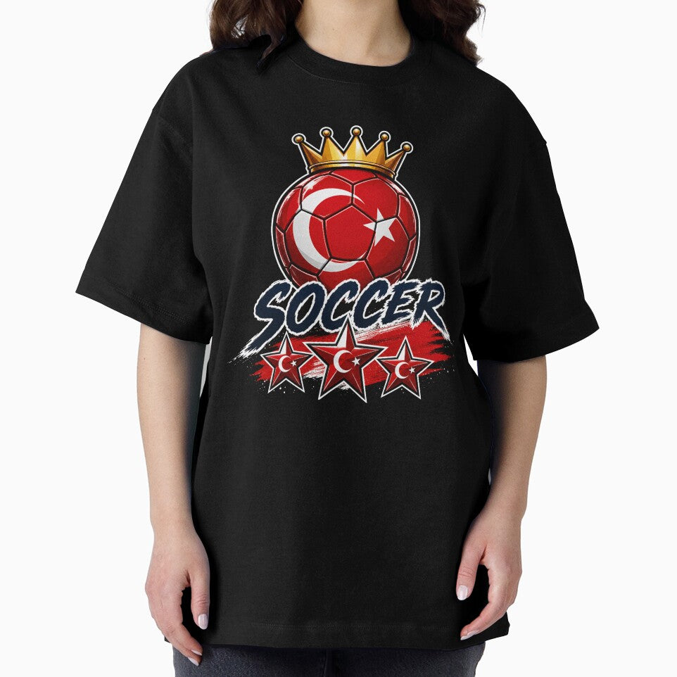Vintage Turkey flag Crowned Soccer Ball by QuiteOrbit