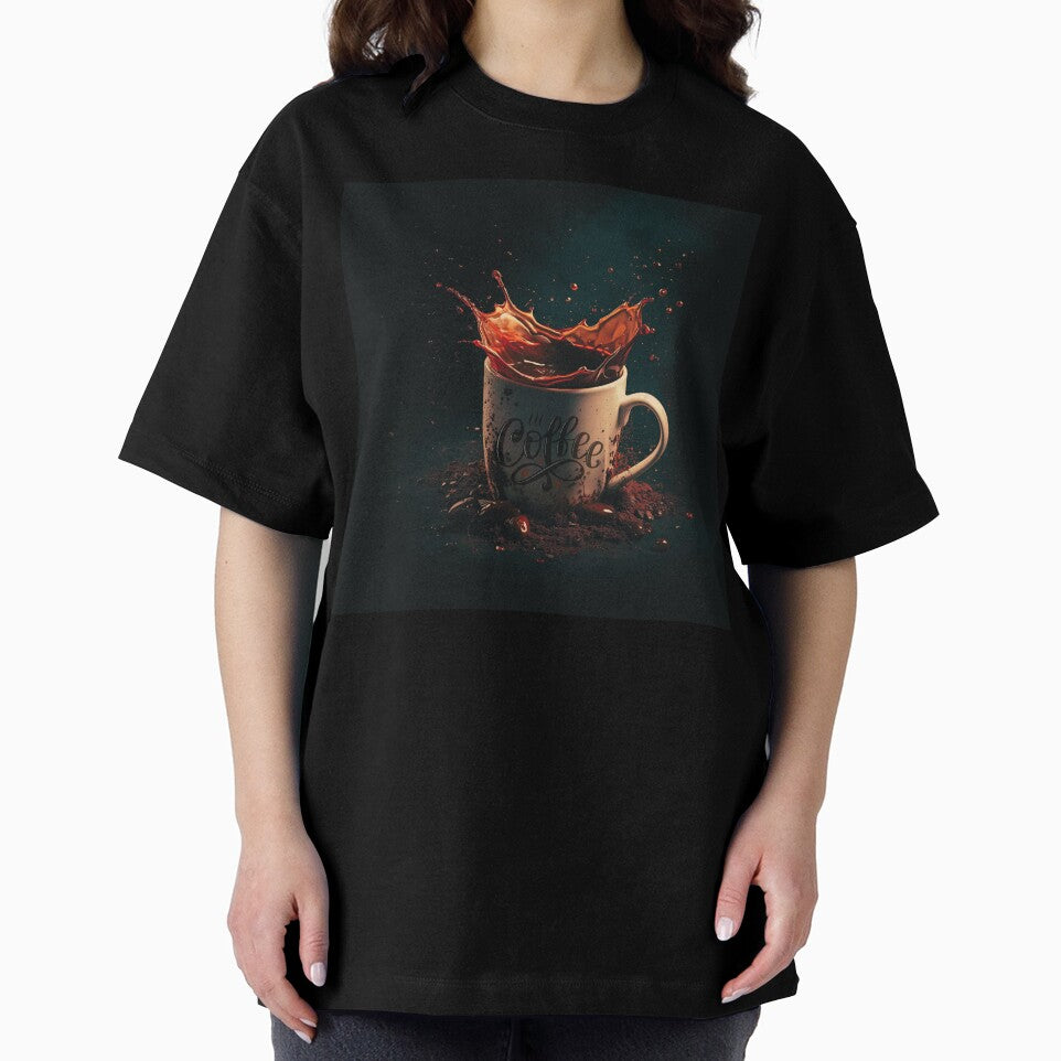 Overflowing Coffee Spin – Energetic Coffee Lover Design by Art-Design-EM