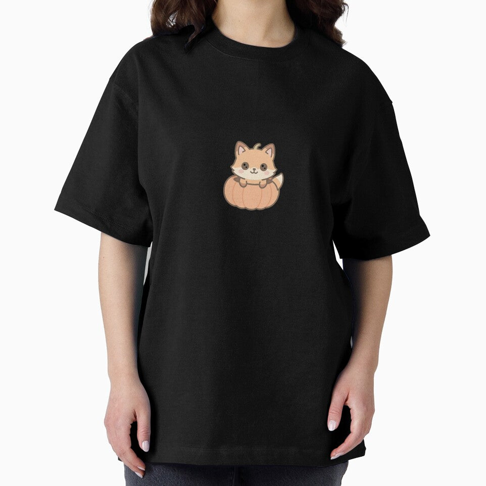 Kawaii Fox in Pumpkin – Cute Chibi Autumn Design by Meow-WoofDesign