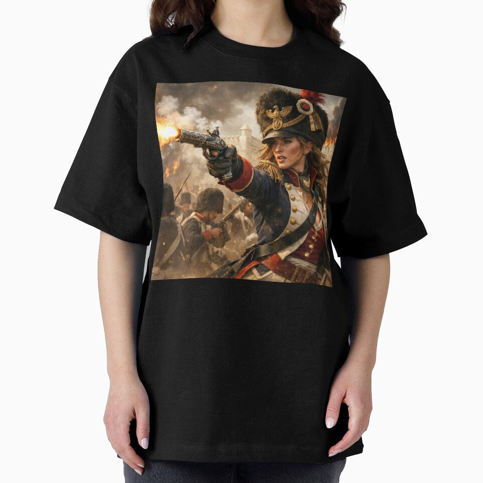 Napoleonic Warrior Princess – Female Soldier Fantasy Wall Art with Flintlock Pistol by Spiritveil