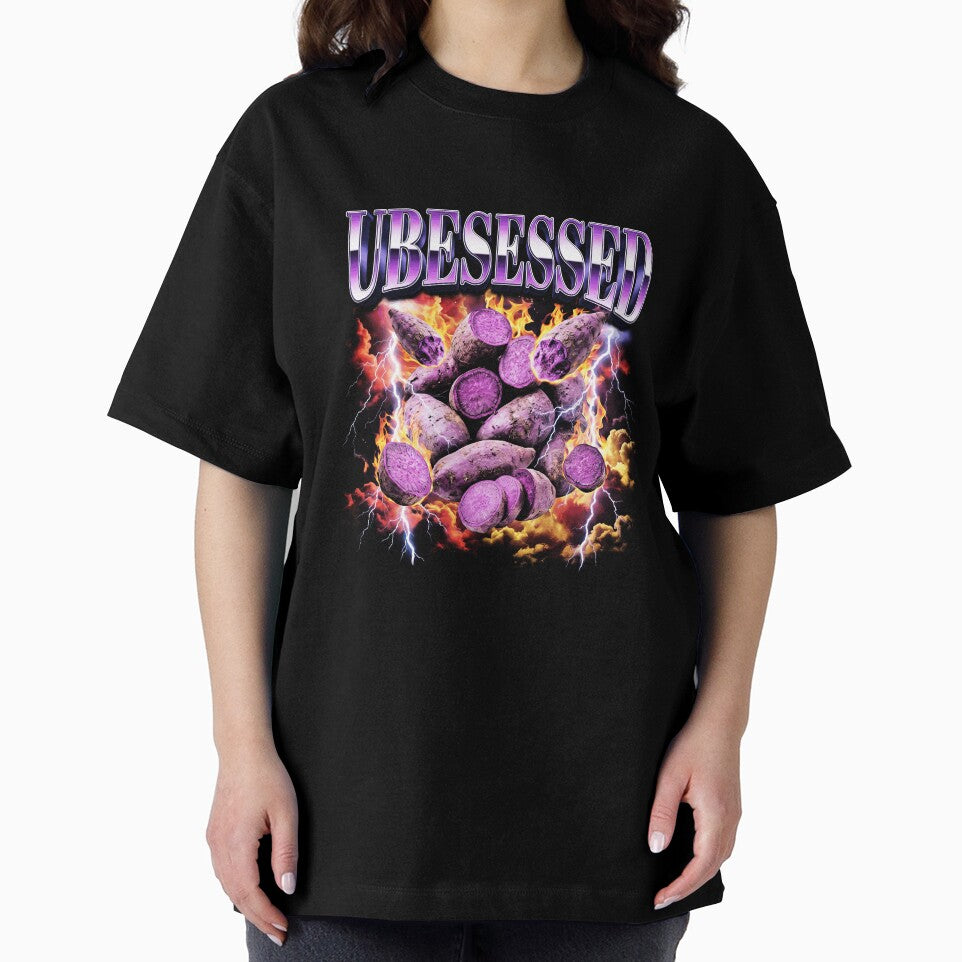 Funny Ubesessed Purple Yam Ube Food Pun by elderberry