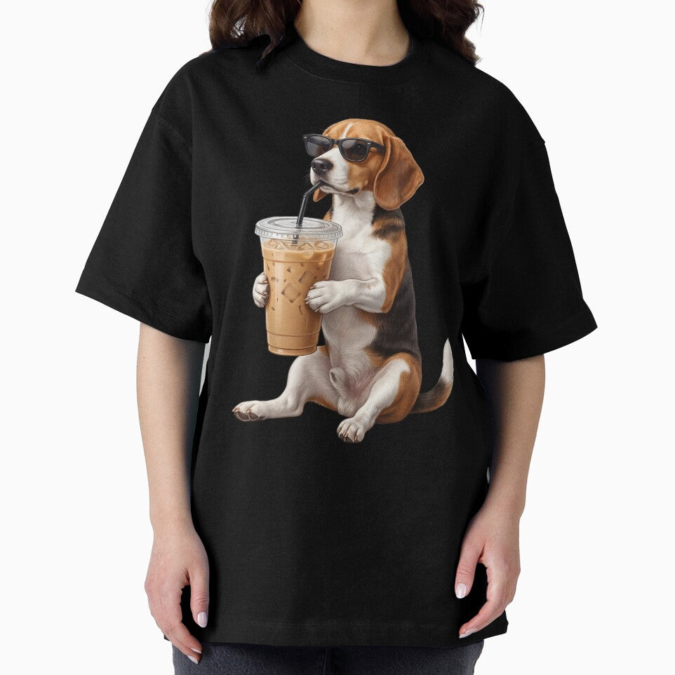 Funny Beagle Drinking Iced Coffee Meme Dog Lover by TerryConnells