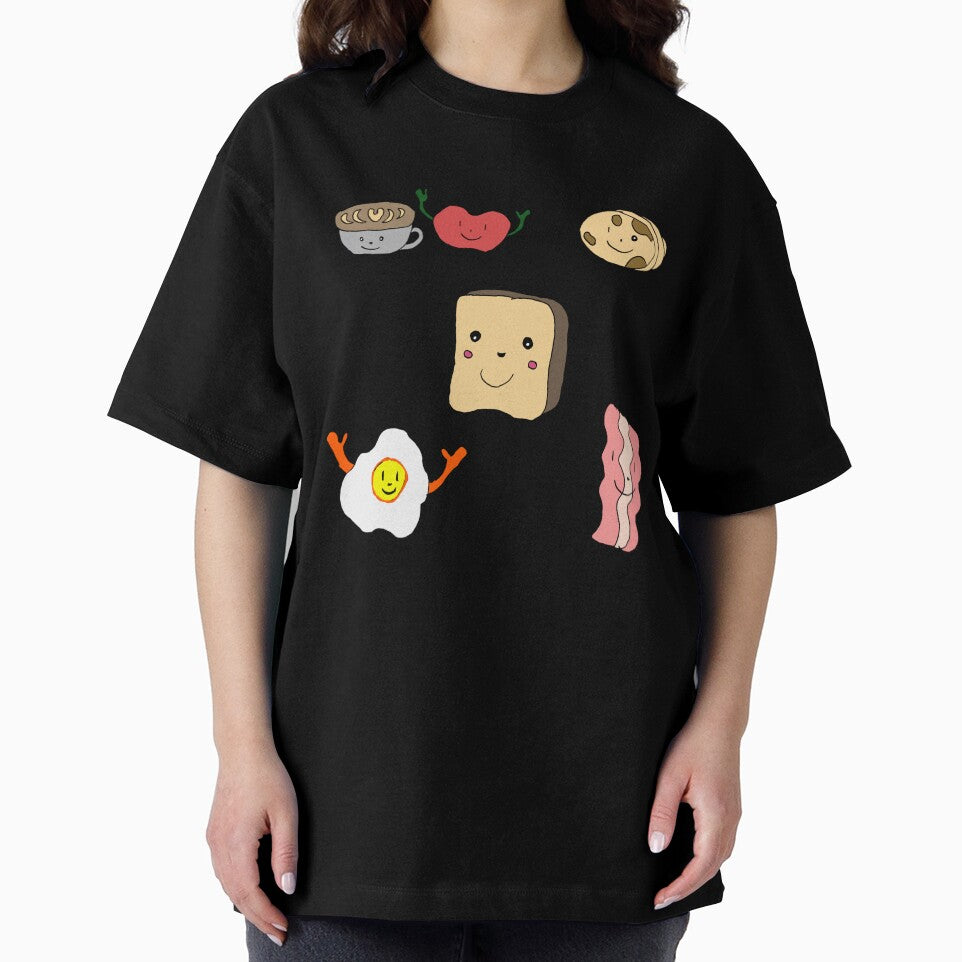 Kawaii Breakfast Friends  Cute Coffee, Pancakes & Eggs Illustration by Najomiartstudio