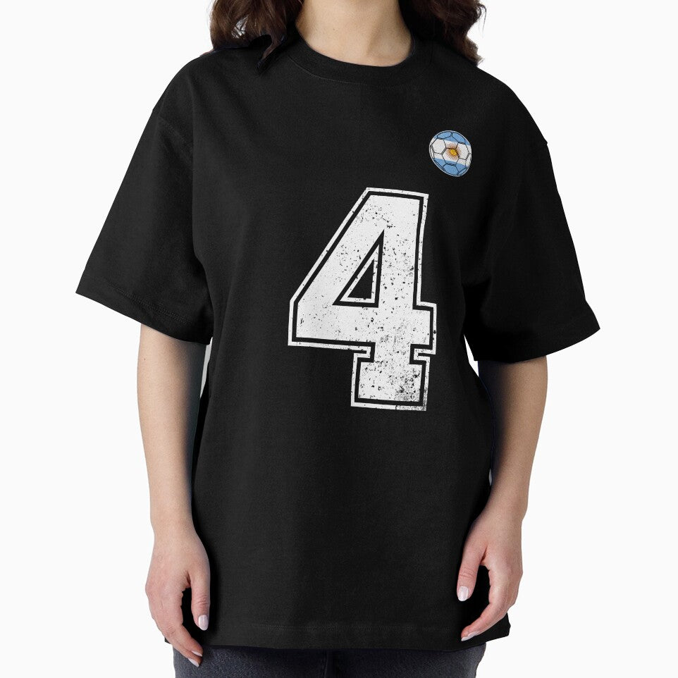 Number 4 Argentina Flag Football Fan by RoyesButler